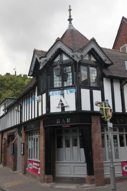 Tudor tarzı binalar chester, İngiltere