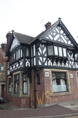 Tudor tarzı binalar chester, İngiltere