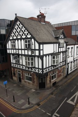 Tudor tarzı binalar chester, İngiltere