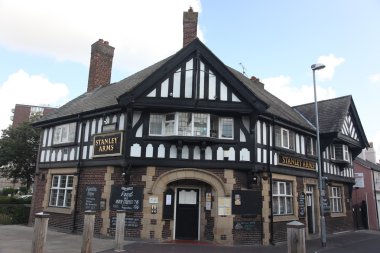 Tudor tarzı binalar chester, İngiltere