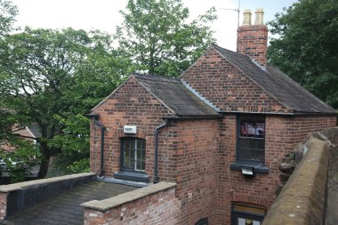 Chester, İngiltere 'de Victorian tarzı binalar.