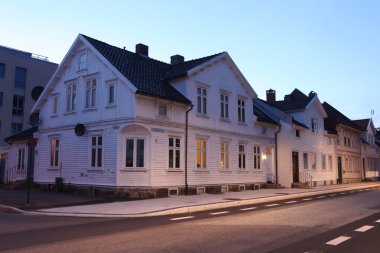 banliyö ev - jenerik Beyaz ahşap villa, kristiansand, Norveç