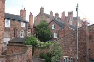 Chester, İngiltere 'de Victorian tarzı binalar.