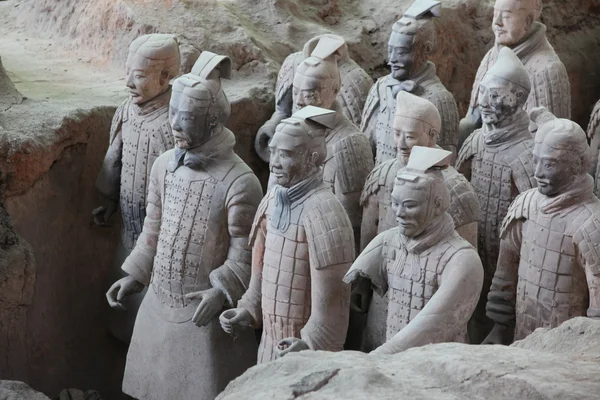 Терракотовые воины в китайском городе Сиань — стоковое фото