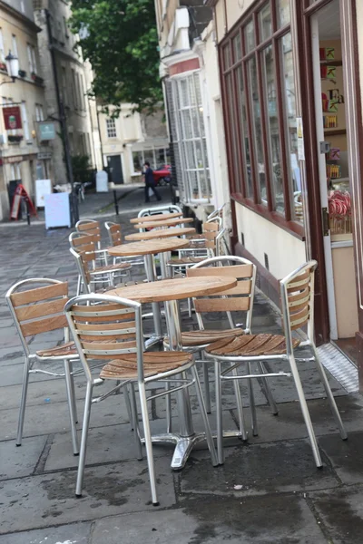 Street cafe in Bath, England — Stock Photo, Image