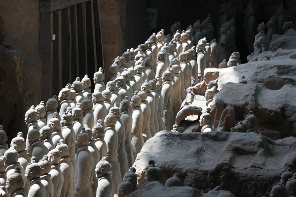 Guerriers en terre cuite à Xian, Chine — Photo