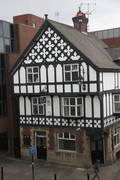 Tudorstijl gebouwen in chester Verenigd Koninkrijk — Stockfoto