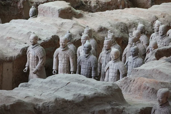 Terracotta krijgers in xian, china — Stockfoto