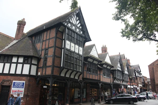 Tudor stylu budynków w chester, uk — Zdjęcie stockowe