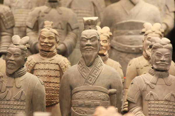 Terrakotta Warriors Xian, Kína Jogdíjmentes Stock Képek