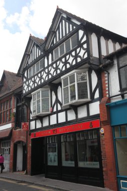 Tudor tarzı binalar chester, İngiltere
