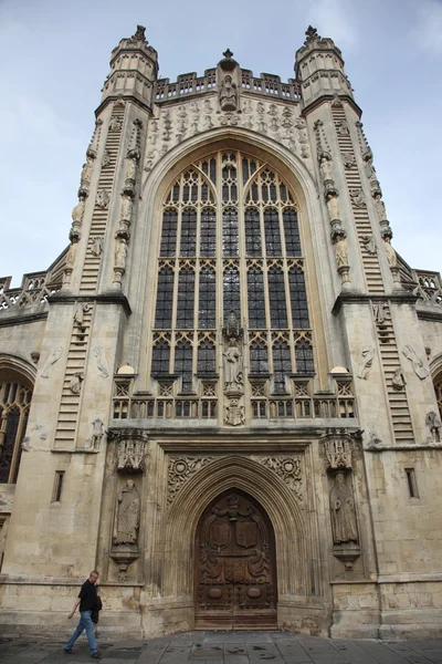 Фасад Батского собора, Англия — стоковое фото