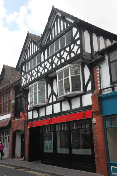 Gebäude im Tudor-Stil in chester uk — Stockfoto