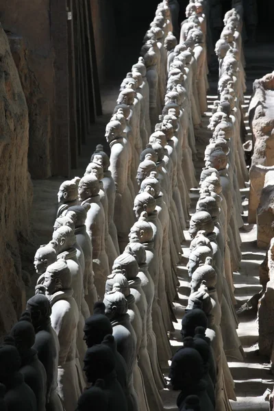 Guerriers en terre cuite à Xian, Chine — Photo