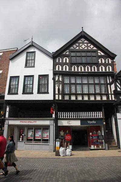 Prédio antigo em Chester, Inglaterra, Reino Unido — Fotografia de Stock