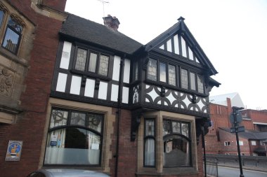 Tudor tarzı binalar chester, İngiltere