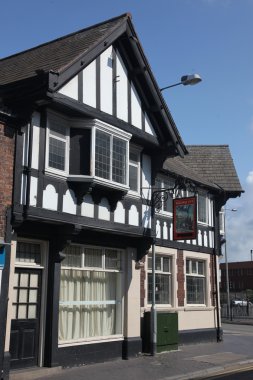 Tudor tarzı binalar chester, İngiltere