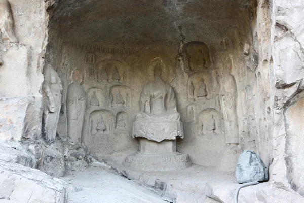 Binyang środku jaskini w longmen groottoes — Zdjęcie stockowe