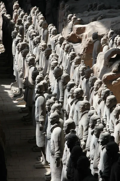 Guerriers en terre cuite à Xian, Chine — Photo