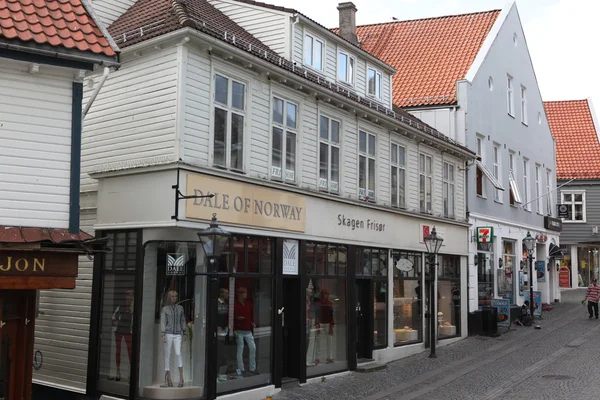 Ulice ve staré části města stavanger, Norsko — Stock fotografie