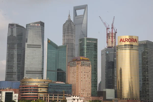 Panoramablick auf die Skyline von Shanghai, China — Stockfoto