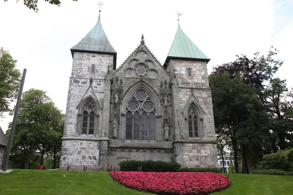 Katedra bulit Stavanger z 1125 w stylu anglo romańskim — Zdjęcie stockowe
