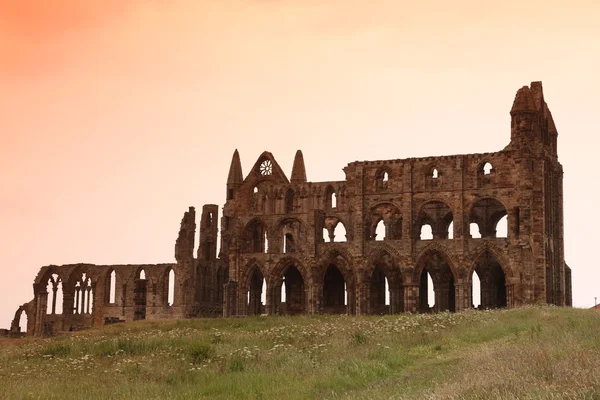 Ruins of Whitby Abbey, Yorkshire, England Royalty Free Stock Images