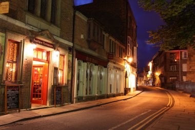 York street at night. England clipart