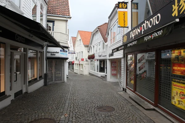 Straat in bergen, Noorwegen — Stockfoto