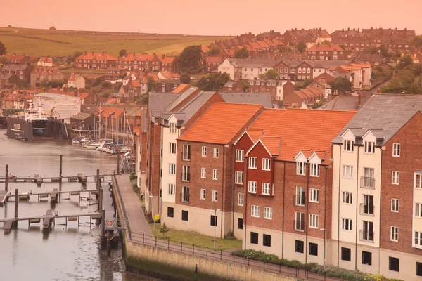 Scenic view of Whitby town, North Yorkshire, England — Stock Photo, Image