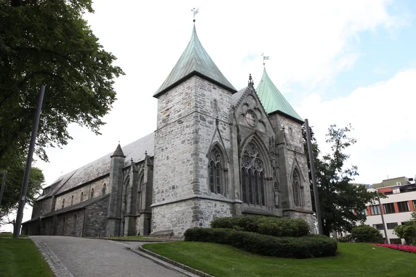 Stavanger domkyrka bulit från 1125 i anglo-romaren utformar — Stockfoto