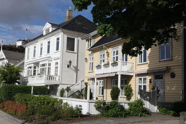 Typisch norwegische Architektur in stavanger — Stockfoto