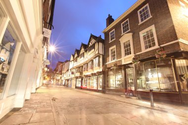 York street gece. İngiltere