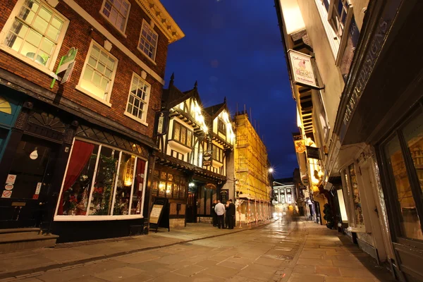 Rua York à noite. Inglaterra — Fotografia de Stock