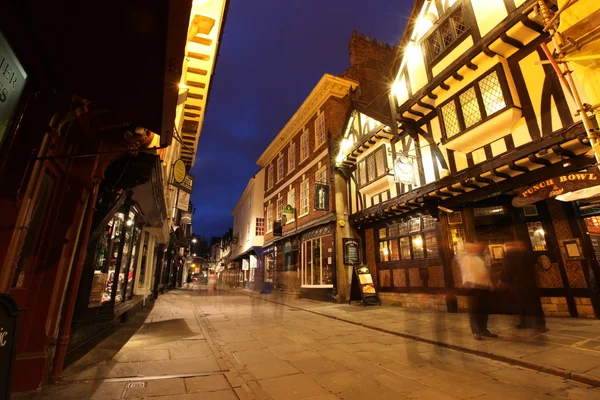 Rua York à noite. Inglaterra — Fotografia de Stock