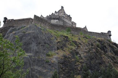 Edinburgh castle castle Rock'da edinburgh, scotland, İngiltere