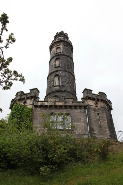 Nelson'ın anıt calton Hill Edinburgh, İskoçya — Stok fotoğraf