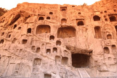 Luoyang longmen mağarasını Çin Buda