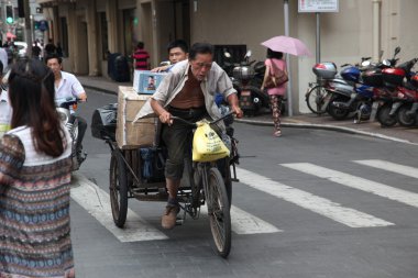 shanghai, Çin sokaklarda