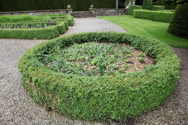 Italiaanse tuin van glamis kasteel, angus, Schotland — Stockfoto