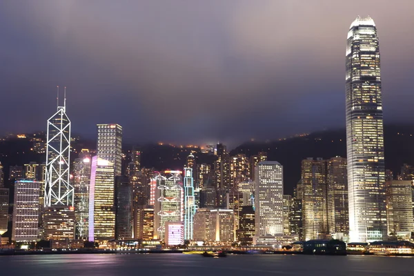 Hongkong på natten — Stockfoto