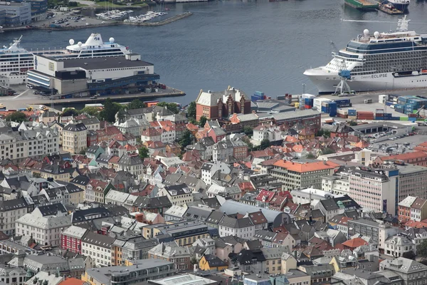 Vista de Bergen, Noruega — Fotografia de Stock