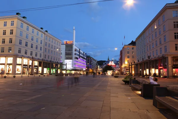 Night Bergen, Noruega — Fotografia de Stock