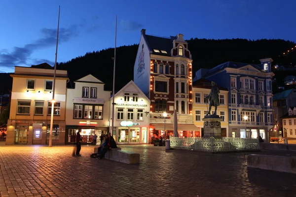 Night Bergen, Noruega — Fotografia de Stock