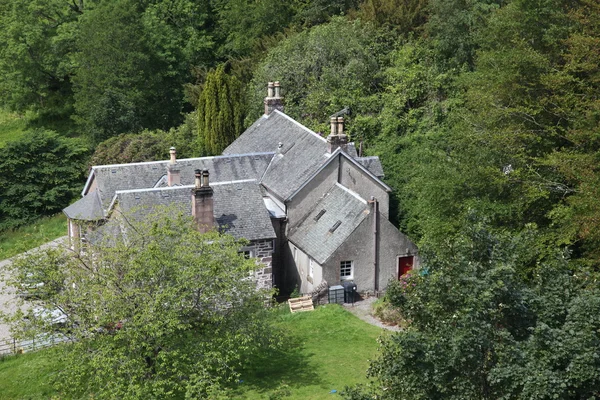 I grunderna för doune castle, Skottland — Stockfoto