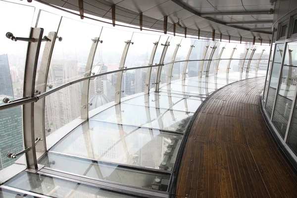 Shanghai landschap, uitzicht vanaf de oriental pearl tv tower — Stockfoto