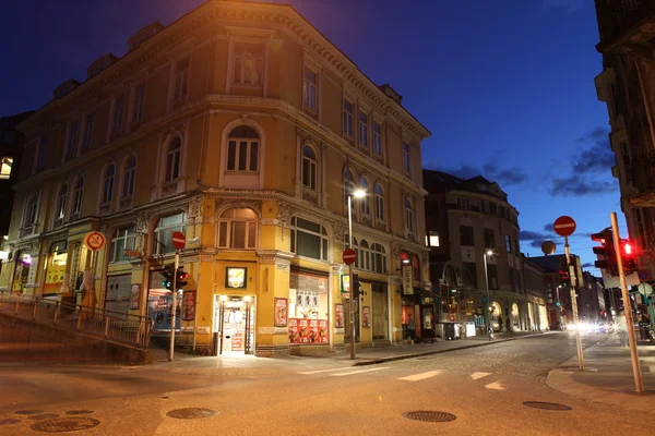 Noche Bergen, Noruega — Foto de Stock