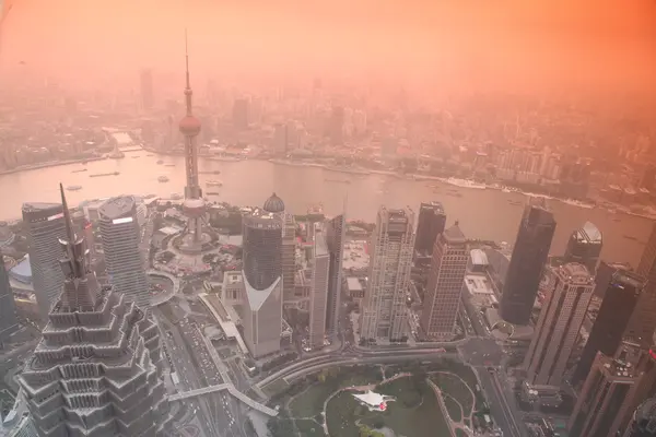 Aerial view of shanghai — Stock Photo, Image