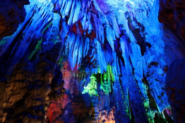 guilin, Çin Reed flüt mağaralar