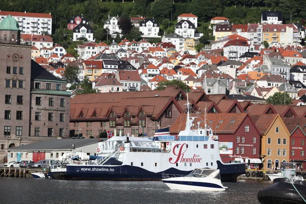 Cityscape de Bergen, Noruega — Fotografia de Stock